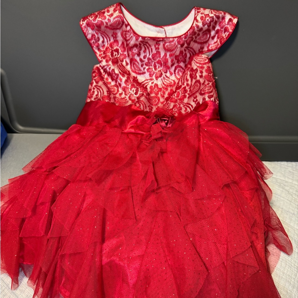 Jona Michelle Burgundy Lace Dress